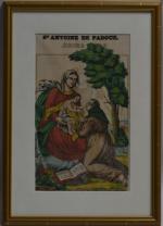 IMAGE D'EPINAL représentant Saint Antoine de Padoue
35 x 21 cm...