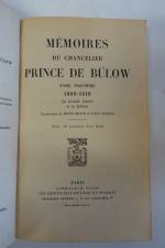 Mémoires du chancelier prince de BULOW, demi chagrin tabac à...