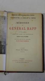 RAPP (Jean). Mémoires écrits par lui-même (1772-1821). Paris, Garnier Frères,...