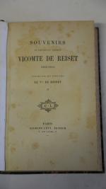 REISET. Souvenirs, 1775-1836. Publiés par son petit-fils le vicomte de...