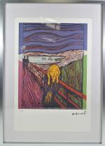 Andy Warhol (1928-1987) d'après -
Le Cri , d'Edvard Munch 
Sérigraphie...