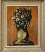 Sylvain VIGNY (1903-1970). " Bouquet de fleurs ". Huile sur...
