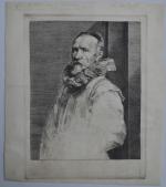 d'après Anthonius VAN DYCK [néerlandais] (1599-1641)
Portrait d'homme
Gravure
27 x 24 cm...