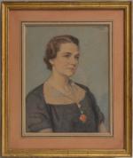 Alexis Louis DE BROCA (1868-1948)
Portrait de dame au collier de...