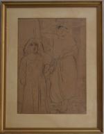 Jean LAUNOIS (1898-1942)
Portrait de deux orientales
Dessin signé en bas à...