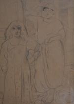 Jean LAUNOIS (1898-1942)
Portrait de deux orientales
Dessin signé en bas à...