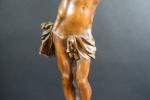 Christ en buis sculpté d'époque XVIII's. Haut. tête-pieds : 26...