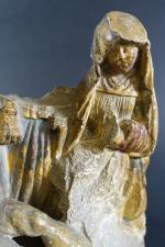 Bourgogne époque XV's : Scène de Pieta avec la Vierge...