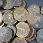 Lot de pièces : 30 pièces romaines en bronze et...