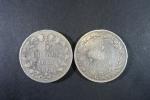 LOUIS-PHILIPPE : deux pièces de 5 francs en argent Lille...