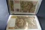 Banque de France : ensemble de 19 billets dont 1000...