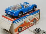 JOUSTRA, Porsche Carrera 6 filoguidée , lithographiée bleu, L :...