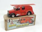 TRIANG MINIC (Angletere, 1950) voiture de pompiers aérodynamique en tôle...