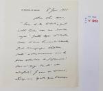 CHARLES DE GAULLE : Emouvante lettre autographe signée et datée...