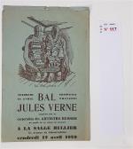 GIORGO DE CHIRICO : Affichette annonçant le bal Jules Verne,...
