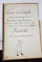 MANUSCRIT D’ARITHMETIQUE ET LIVRE DE COMPTE par Auguste Vincent, daté...