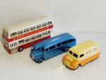 DINKY G.B. , 3 modèles :Réf 292 Atlantean bus ivoire/rouge...
