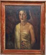 Jos CROIN (1894-1949) - "Portrait de jeune femme" - H/T...