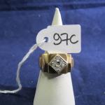 bague avec diamant taille ancienne TDD 54 or 18 carats...