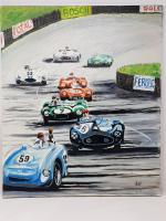 André WUYTS (1914-2018) Les 24 heures du Mans 1954" huile...