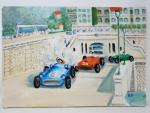 André WUYTZ (1914-2018) " Grand prix de Monaco 1955" huile...