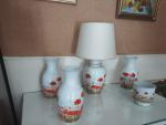 BERNARDAUD Limoges d'après Michel HENRY - une lampe, trois vases...