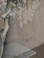 Caroline RAUCH (XXème) - « Bouquet de fleurs » - aquarelle -...