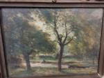 Ernest FILLIARD (1868-1933) - Le Parc de Barby - aquarelle...