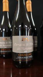 Dix bouteilles Domaine Saint Thyrce de Maransan, Chusclan, Côtes du...