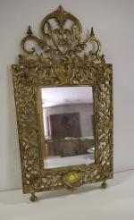 Miroir en bronze doré- époque Napoléon III - 50,5 x...