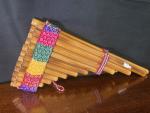 Flûte de Pan en bambou, deux rangs - Pérou -...