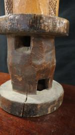 Tambour en bois gravé - Afrique - 88 cm - (fissures)