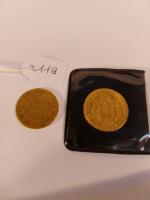 2 Pièces de 20 francs Nappoleon années 1814A et 1868A