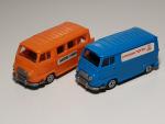 NOREV plastique d'époque, 2 modèles Renault Estafette Plastigam :
Transport d'Enfants...