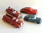 4 jouets américains "rubber" en l'état :
AUBURN , 2 pompiers...