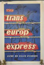 Une affiche TRANS EUROPE EXPRESS  - 99 x 63...