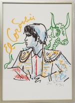 Jean COCTEAU (1889-1963) - "El Cordobés" - estampe Signée en...