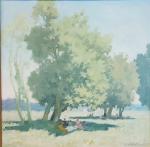 Robert GÉNICOT (1890-1981) -" Pique-nique sous les arbres" - H/T...
