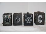 4 anciens appareils photo BOX 6x9 : 1 KODAK BROWNIE...