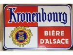 1 plaque en tôle épaisse émaillée KRONENBOURG (émaillerie ...