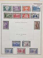 MADAGASCAR collection sur feuilles Thiaude neufs et oblitérés entre 1896...