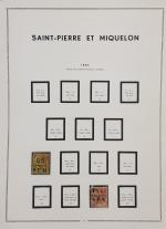 SAINT-PIERRE ET MIQUELON collection neufs et oblitérés sur feuilles MOC...
