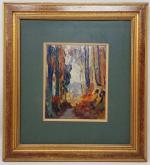 Emile LECOMTE (1866-1938) - "Paysage de sous bois" - H/C...