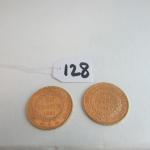 2 pièces de 20 francs Années 1889A 1896A