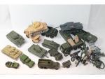 15 modèles militaires dont 11 SOLIDO et 4 DINKY -...