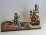 France vers 1900, machine à vapeur - jouet (H :...