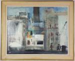 Bill OLENDORF (1924-1996) - " Silhouettes dans la ville" -...