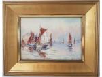 Charles CURTELIN (1859-1912) - "Voiliers" - aquarelle SBD - ...