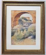 Jules Gaspard RASTOUX (XIX-XXème) - "Arche du Pont du Gard"...