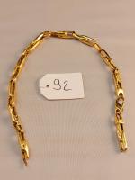 Bracelet souple cassé à restaurer or 18 carats poids 10,5g